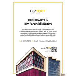 ARCHICAD 19 ile BIM Farkındalık Eğitimi | İstanbul