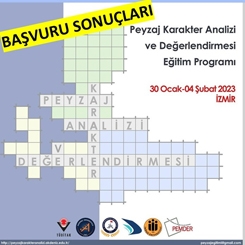 Peyzaj Karakter Analizi ve Değerlendirmesi Eğitim Programı - İzmir Başvuruları Sonuçlandı