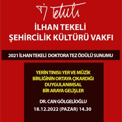 2021 İlhan Tekeli Doktora Tez Ödülü Sunumu