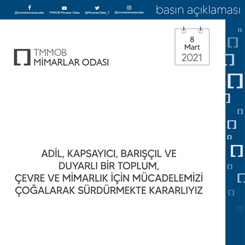 Mimarlar Odası'ndan 8 Mart Mesajı