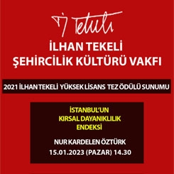 2021 İlhan Tekeli Yüksek Lisans Tez Ödülü Sunumu