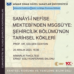 Sanâyi-î Nefîse Mektebi'nden MSGSÜ'ye: Şehircilik Bölümü'nün Tarihsel Kökleri