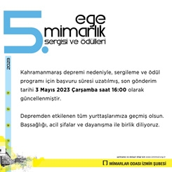 Güncelleme: 5. Ege Mimarlık Sergisi ve Ödülleri I 2023