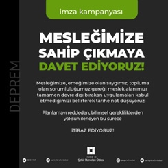 Şehir Plancıları Odası İmza Kampanyası