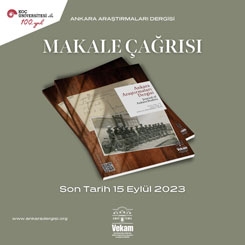 Ankara Araştırmaları Dergisi Makale Çağrısı