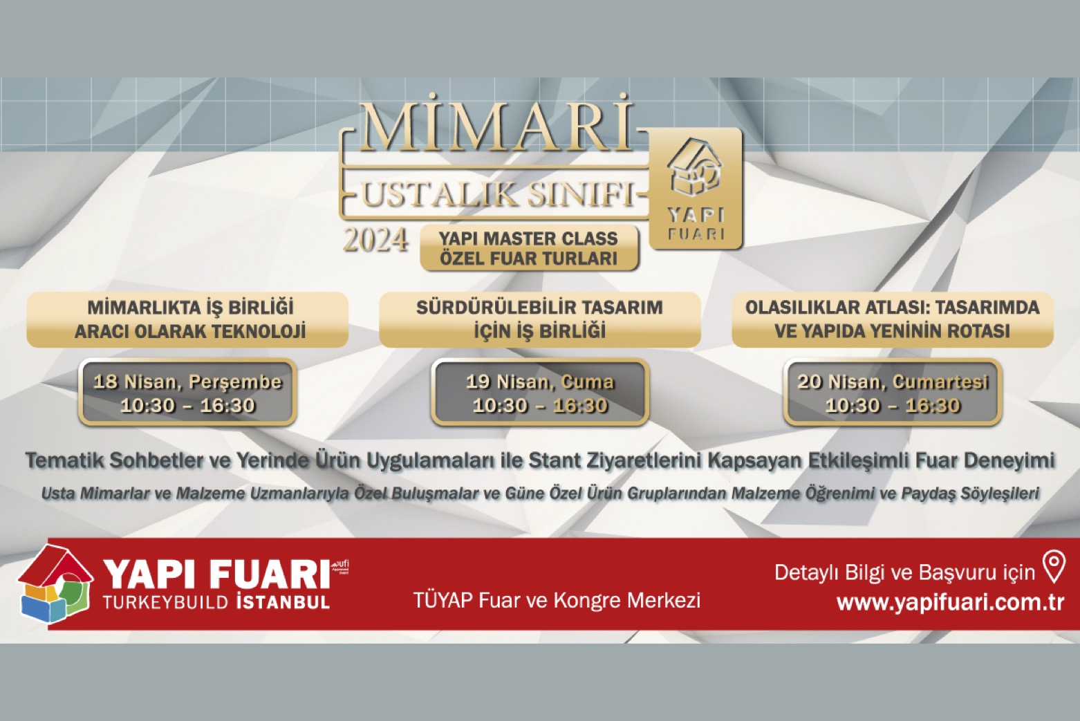 YAPI MASTER CLASS – Mimari Ustalık Sınıfları ve...