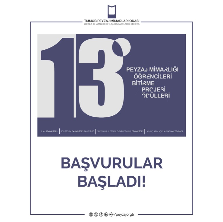 13. Peyzaj Mimarlığı Bölümü Öğrenci Bitirme Projesi Ödülleri