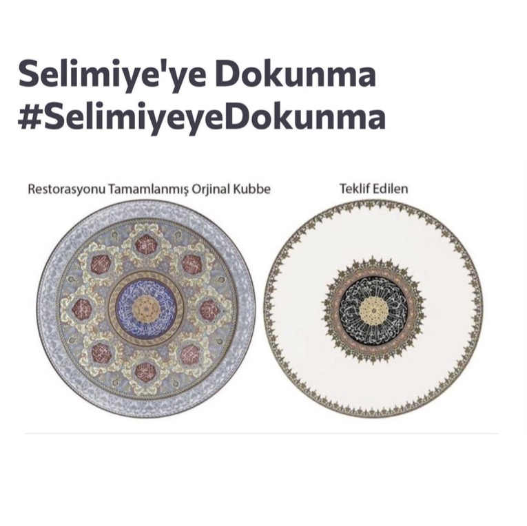 Selimiye Camii Restorasyonuna Tepki