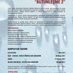 'Mimari Tasarım Eğitimi 2. Ulusal Sempozyumu | Bütünleşme 2'