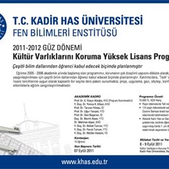 Kadir Has Üniversitesi, Kültür Varlıklarını Koruma Yüksek Lisans Programı
