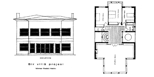 Eldem’in Mimar dergisinde yayımladığı Bir Villa Projesi