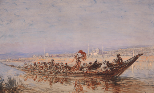 Kayıkta Dansöz, 1870 - 1880, Ziem Müzesi Koleksiyonu