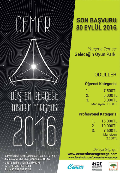 Cemer Düşten Gerçeğe Tasarım Yarışması 2016
